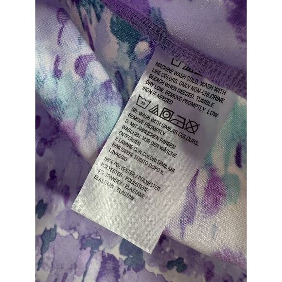 Susan Graver Size XLP Petite Printed Liquid Knit 3/4 Sleeve Tunic w/Keyhole - Picture 5 of 7